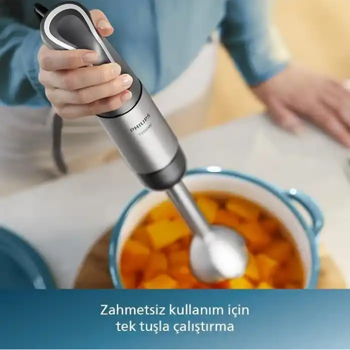 Philips 5000 Serisi El Blender - SpeedTrigger Kontrolü, 1200W Motor, Paslanmaz Çelik Bıçaklar, Bebek Maması Hazır, Mikser ve Gıda İşlemci Aksesuarları (HR2695/01)