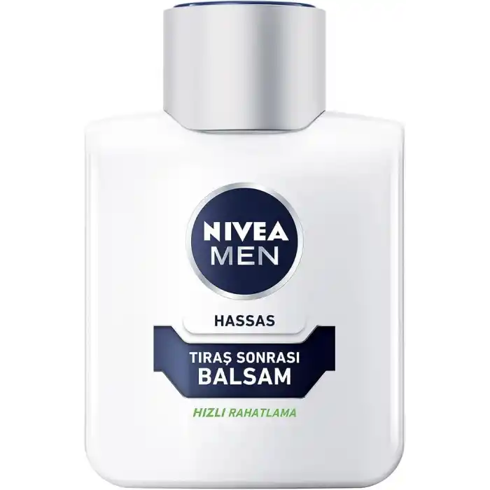 NIVEA MEN Erkek HassasTıraş Sonrası Balsam Hassas 100 ml,E Vitamini,ProVitamin B5,Alkolsüz Formül,Hassas Ciltler için Rahatlatıcı Tıraş Sonrası Bakım