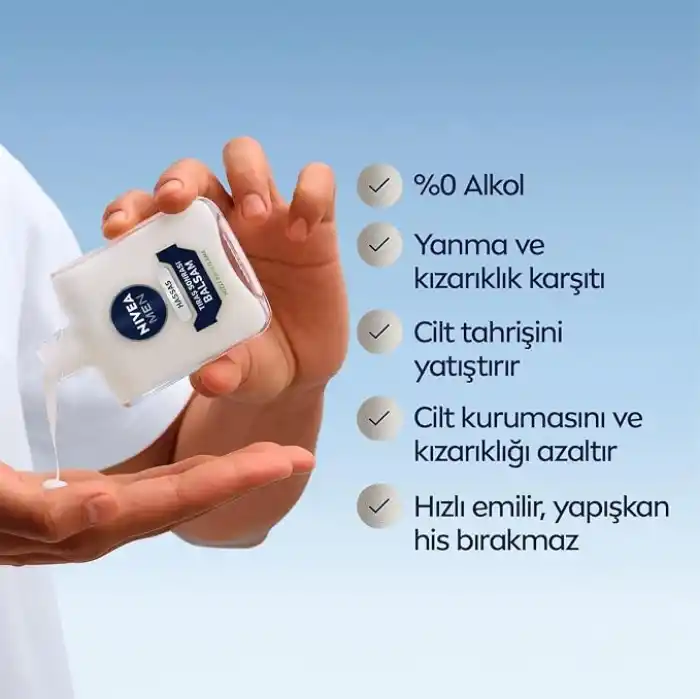 NIVEA MEN Erkek HassasTıraş Sonrası Balsam Hassas 100 ml,E Vitamini,ProVitamin B5,Alkolsüz Formül,Hassas Ciltler için Rahatlatıcı Tıraş Sonrası Bakım
