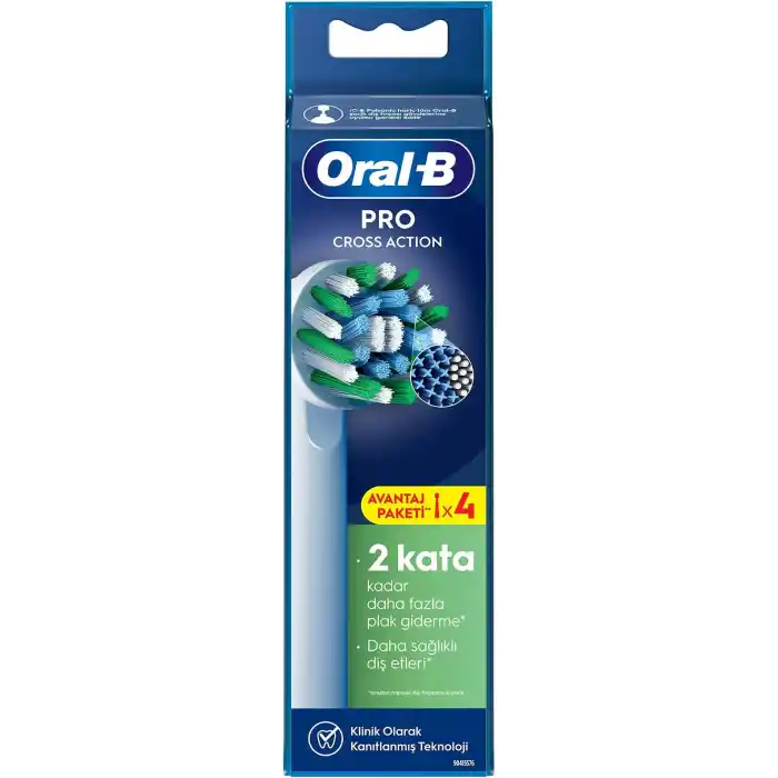 Oral-B Cross Action X-Filament Şarjlı Diş Fırçası Yedek Başlığı 4 Adet