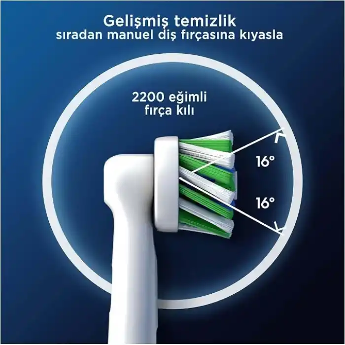 Oral-B Cross Action X-Filament Şarjlı Diş Fırçası Yedek Başlığı 4 Adet