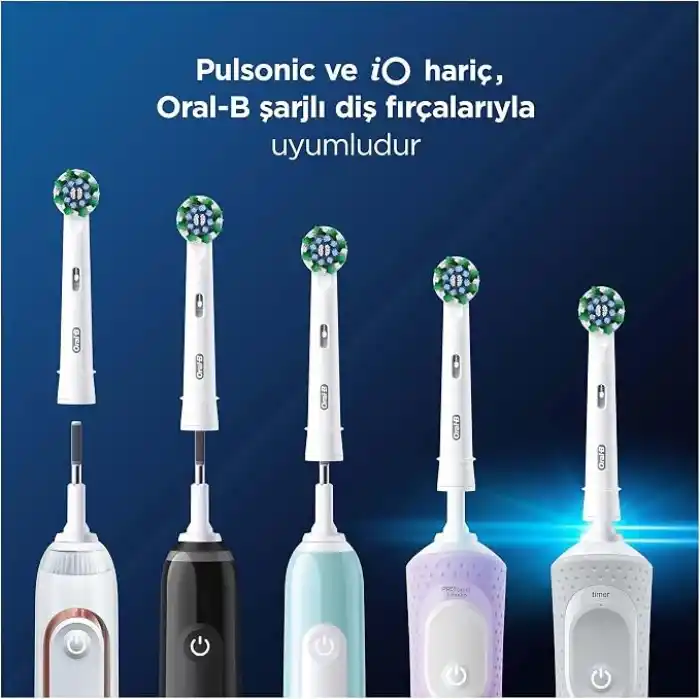 Oral-B Cross Action X-Filament Şarjlı Diş Fırçası Yedek Başlığı 4 Adet