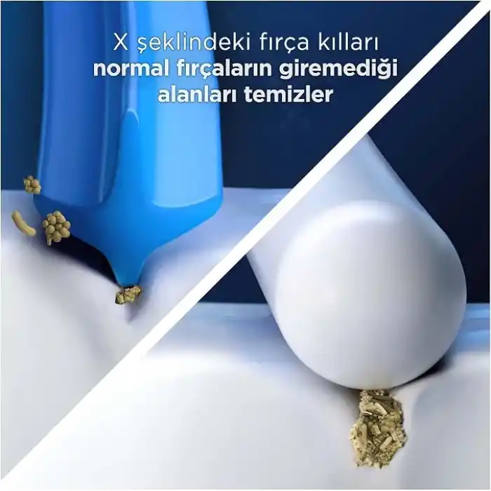 Oral-B Cross Action X-Filament Şarjlı Diş Fırçası Yedek Başlığı 4 Adet