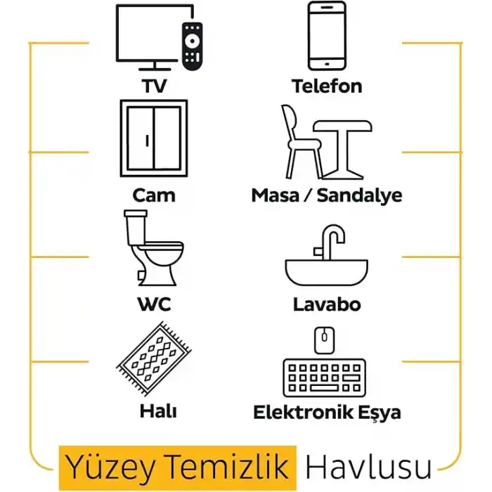 Sleepy Easy Clean Premium Arap Sabunu Katkılı Yüzey Temizlik Havlusu Mendili 100 Yaprak