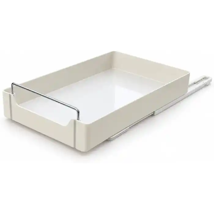 Orret Home Dolap İçi Raylı Organizer Çekmece 34 x 27 x 6,5 cm, Çekilebilir Plastik Dolap Düzenleyici, Mutfak Banyo Dolap İçi Organizer, Raylı Saklama Sepeti (Büyük)