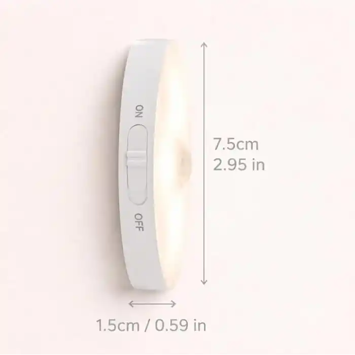 Amber LED Hareket Sensörlü Ledli Gece Lambası Şarj Edilebilir, Taşınabilir 4000k Günışığı (2 Adet)