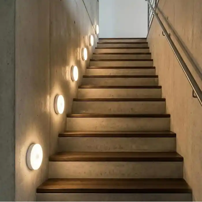 Amber LED Hareket Sensörlü Ledli Gece Lambası Şarj Edilebilir, Taşınabilir 4000k Günışığı (2 Adet)