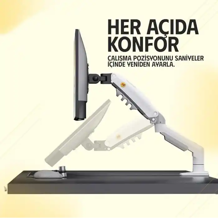 North Bayou NB F80 Profesyonel 17-32 Inch Monitör Standı 2026 Versiyon (Beyaz)