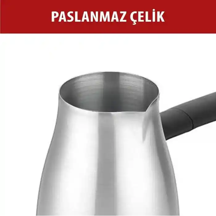 Sinbo SCM-2967 İnox Elektrikli Cezve – 5 Fincan Kapasiteli, Paslanmaz Gövdeli Türk Kahve Makinesi