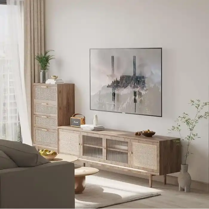 BONTEC 23-60 İnç TV Duvar Askı Aparatı – 10° Eğim Ayarlı, Yaylı Kilitli, VESA 400x400, 45 kg’a Kadar Taşıma Kapasiteli