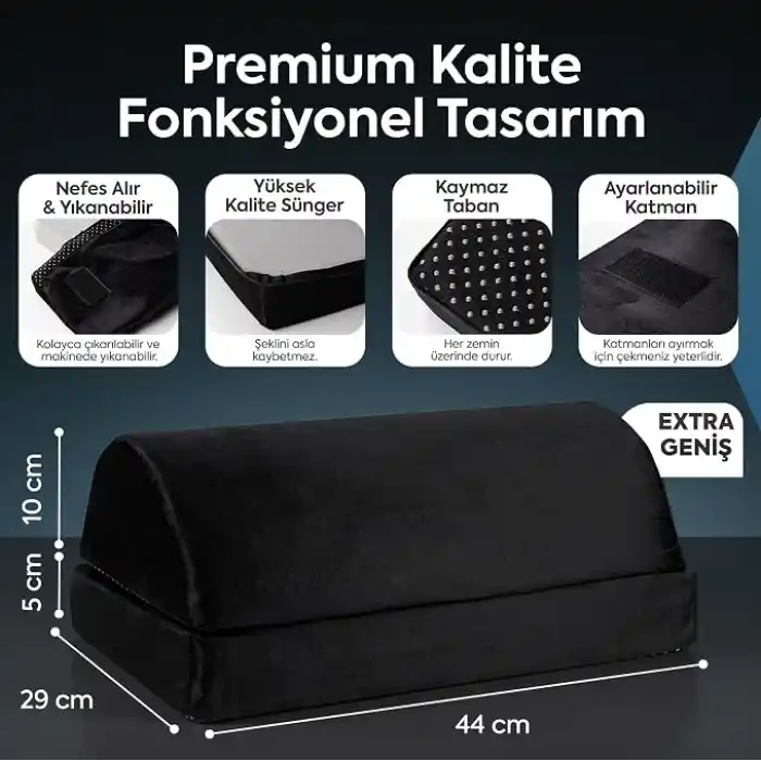 WONKEY - Ergonomik Ayak Yastığı Desteği – Sünger Ayak Dinlendirme için Yastık, Ofis ve Ev Kullanımı İçin Rahatlatıcı Ayak Uzatma Destek Pedi, Uzun Süre Oturanlar İçin Konforlu Ayak Destek Minderi