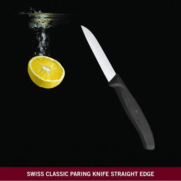 Victorinox 6.7403 SwissClassic 8cm Düz Soyma Bıçağı, Siyah