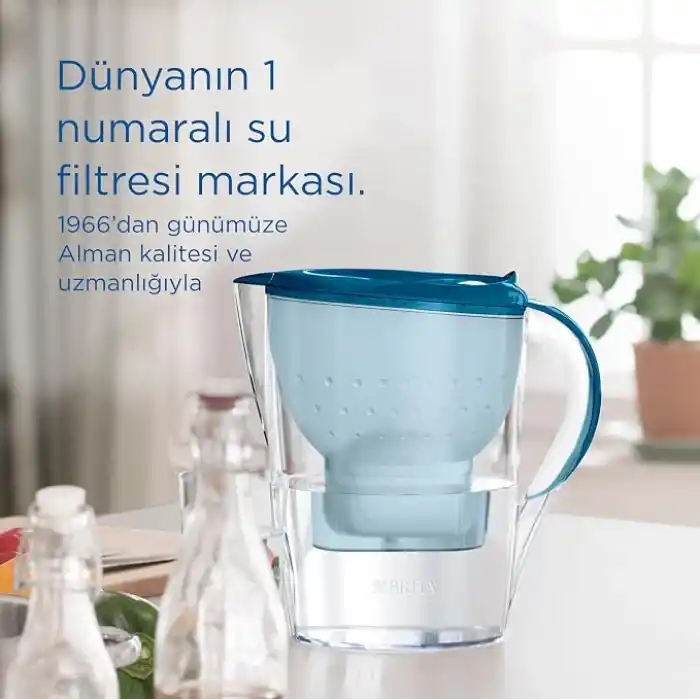 BRITA Marella XL 1x MAXTRA PRO Pure Performance Filtreli Su Arıtma Sürahisi - Mavi (3,5L)