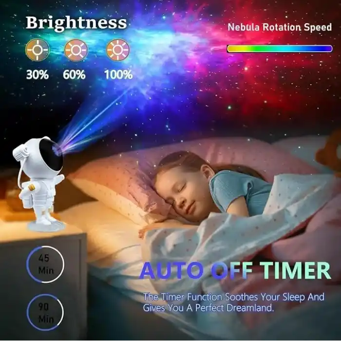 Comb Yıldızlı gökyüzü gece lambası, projektör, astronot projektör lamba, odayı dekore etmek, gece lambası ambiyansı, çocuklar ve yetişkinler için ev partisi hediyesi