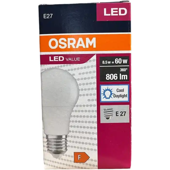 Osram 8.5 Watt Led Ampul 6500K Beyaz E27-10 Adet