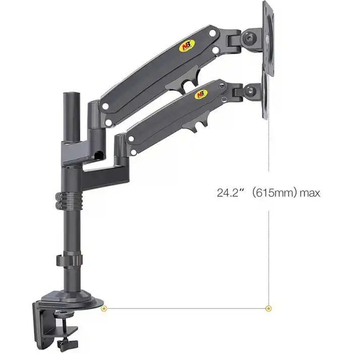 North Bayou NB H180 Ergonomic Profosyonel 17-35 inch Monitör Standı 2026 Versiyon (Matte Charcoal)
