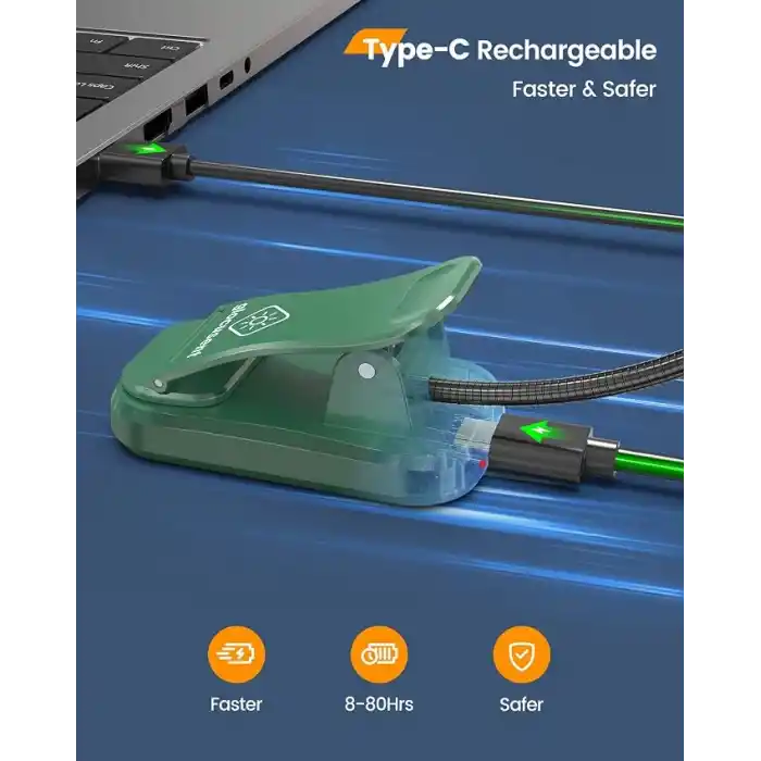 Glocusent Söğüt Yatakta Kitaplar için Okuma Işıkları, 10LED Parlak Kitap Işığı, 3 Renk ve 3 Parlaklık, Şarj Edilebilir Kitap Işığı 80 saat sürer, Okuma Işığında Hafif Klips (yeşil)
