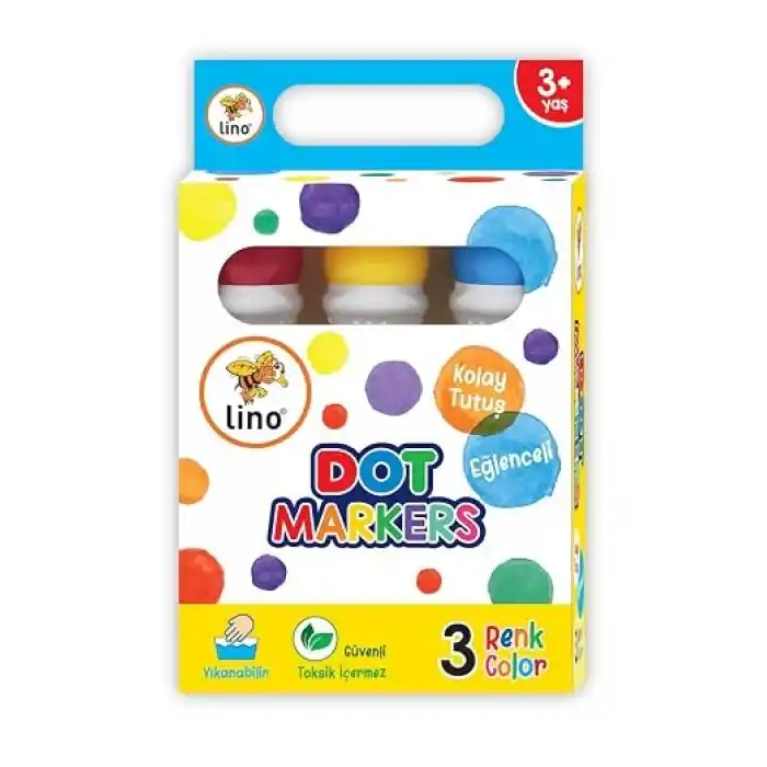Lino Dot Markers 3 lü Yıkanabilir Boya