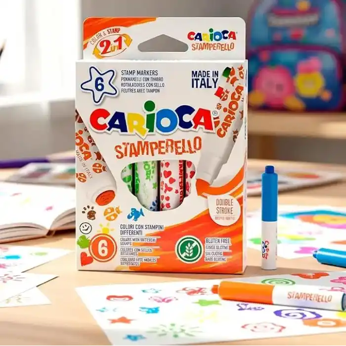 Carioca Stamperello Yıkanabilir Keçeli Boya Kalemi 6’lı