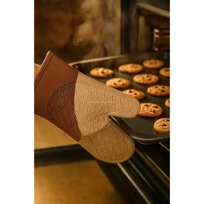 Busstier%100 Silikon Fırın Eldiveni, Isıya Dayanıklı Yanmaz Mutfak Tutacağı, Kaymaz Su Geçirmez Barbekü ve Izgara Eldiveni, Profesyonel Tencere Tavası Tutamacı, Yüksek Sıcaklık Koruyucu