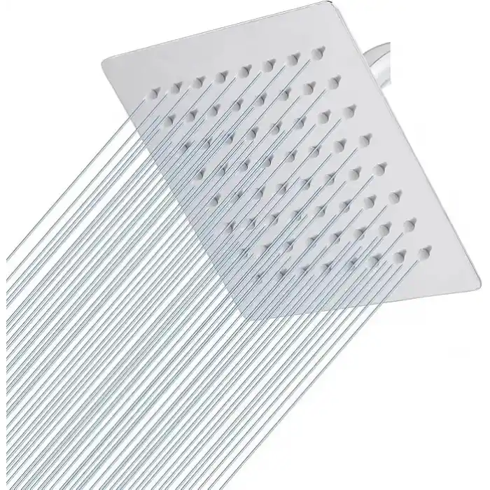 Orret Home 25x25 Cm 304 Paslanmaz Çelik Tepe Duşu – Geniş Kare Duş Başlığı, Sabit Tepe Duş Başlığı, Handshower Uyumlu, Modern ve Dayanıklı Duş Sistemi Parçası (Kare)