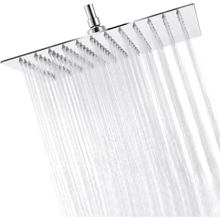 Orret Home 25x25 Cm 304 Paslanmaz Çelik Tepe Duşu – Geniş Kare Duş Başlığı, Sabit Tepe Duş Başlığı, Handshower Uyumlu, Modern ve Dayanıklı Duş Sistemi Parçası (Kare)