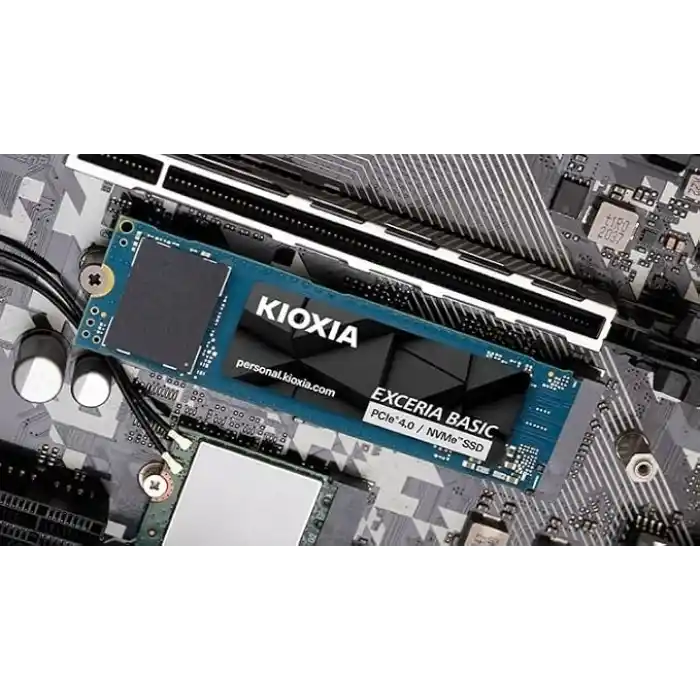 KIOXIA EXCERIA BASIC 2TB NVMe SSD – M.2 2280, PCIe Gen4 x4, 7300MB/s Okuma, 6800MB/s Yazma
