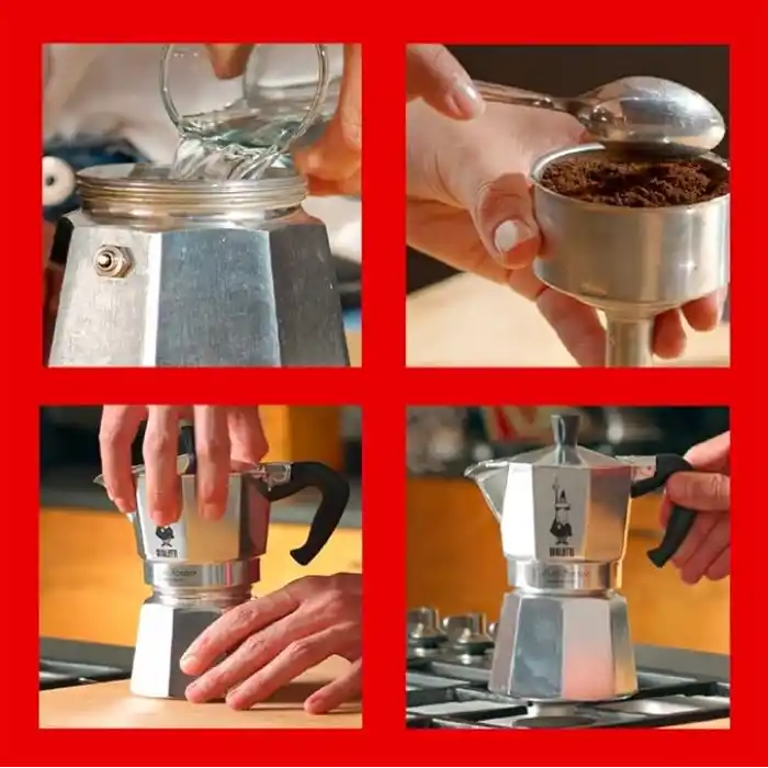 Bialetti - Moka Express: 2 Cups Ocak Üstü Espresso Pişirici - 90ml - Gümüş Renk - Alüminyum Gövde - Patentli Güvenlik Valfi - Tüm Ocak Türleri İçin Uygundur (İndüksiyon Hariç)
