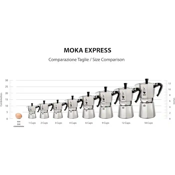 Bialetti - Moka Express: 2 Cups Ocak Üstü Espresso Pişirici - 90ml - Gümüş Renk - Alüminyum Gövde - Patentli Güvenlik Valfi - Tüm Ocak Türleri İçin Uygundur (İndüksiyon Hariç)