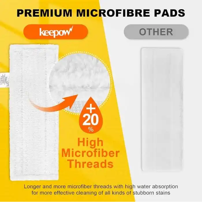 KEEPOW 10 mikrofiber bez seti, buharlı temizleyici aksesuarı, EasyFix SC 2, SC 3, SC 4, SC 5, yıkanabilir bezler (5 zemin başlığı + 5 el başlığı)