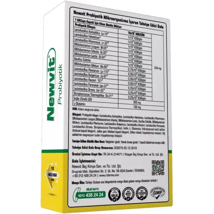 Rc Farma Newvit Probiyotik 30 Kapsül