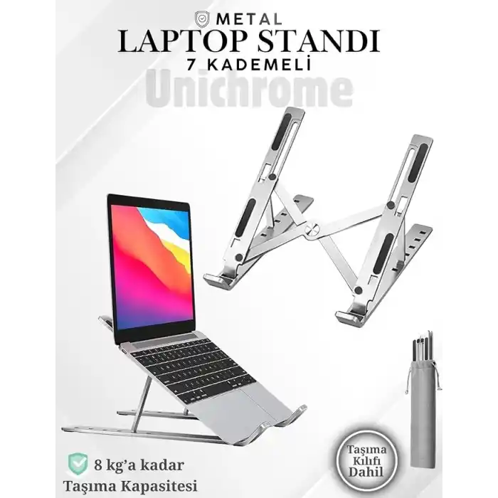 Laptop Yükseltici Metal Stand Ayarlanabilir Macbook Notebook Tablet Altlık Metal Dizüstü Bilgisayar Tutucu