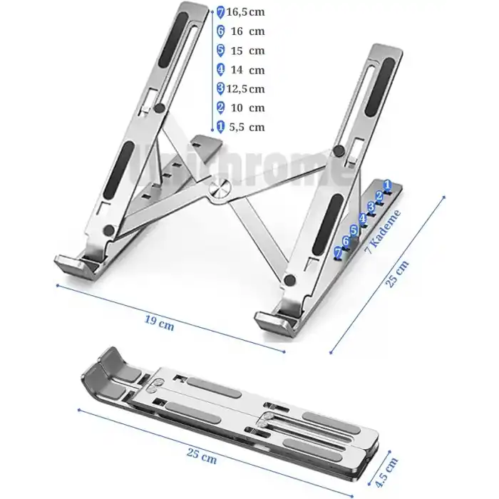 Laptop Yükseltici Metal Stand Ayarlanabilir Macbook Notebook Tablet Altlık Metal Dizüstü Bilgisayar Tutucu