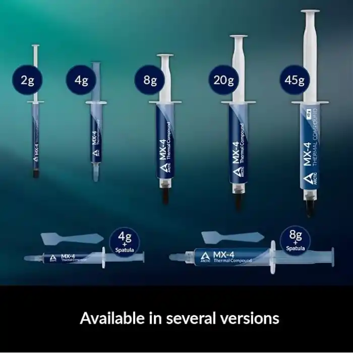 ARCTIC MX-4 (spatula dahil, 4 g) – Premium Performance termal macun tüm işlemciler için (CPU, GPU – PC, PS4), çok yüksek ısı iletkenliği, uzun dayanıklılık, güvenli kullanım, iletken değildir