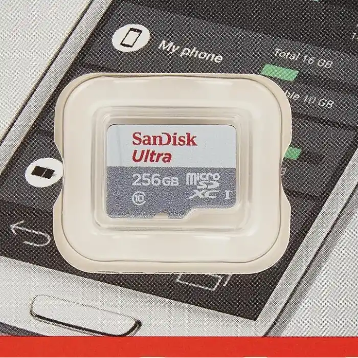 SanDisk 256GB Ultra Lite MicroSDXC 100 MB, Beyaz/Gri