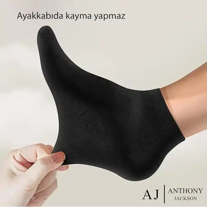 Anthony Jackson 10 Çift Kutulu BAMBU Premium Bay-Bayan Patik Çorap - Bilek Boy Kısa Spor Koşu ve Yürüyüş Çorabı JESUS