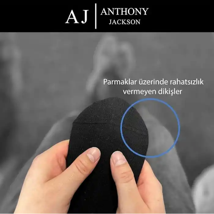 Anthony Jackson 10 Çift Kutulu BAMBU Premium Bay-Bayan Patik Çorap - Bilek Boy Kısa Spor Koşu ve Yürüyüş Çorabı JESUS