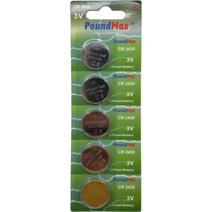 5 Adet 2430 CR2430 DL2430 3V PoundMax Lityum düğme pil, Uzun raf ömrü, küçük elektronik cihazlar için uzaktan kumandalar, teraziler, akıllı ev cihazları, ölçüm cihazları ve hesap makineleri