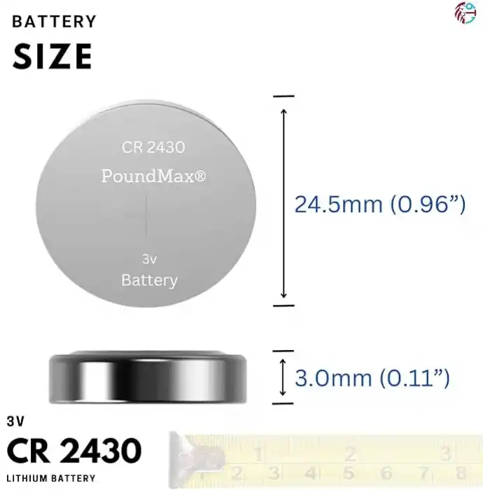 PoundMax 10 x CR2430 DL2430 3V Lityum Düğme Pil, Uzun Raf Ömrü, Küçük Elektronik Cihazlar için Uzaktan Kumandalar, Teraziler, Akıllı Ev Cihazları, Ölçüm Cihazları ve Hesap Makineleri