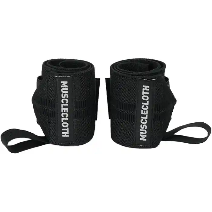 MuscleCloth Pro Wrist Wraps Siyah 2li Paket