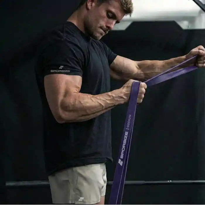 Sporsize Profesyonel Direnc Bandi Tekli Guclu Lateks Loop Band, Fitness, CrossFit, Pilates ve Ev Egzersizleri icin