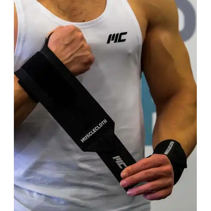 MuscleCloth Pro Wrist Wraps Siyah 2li Paket