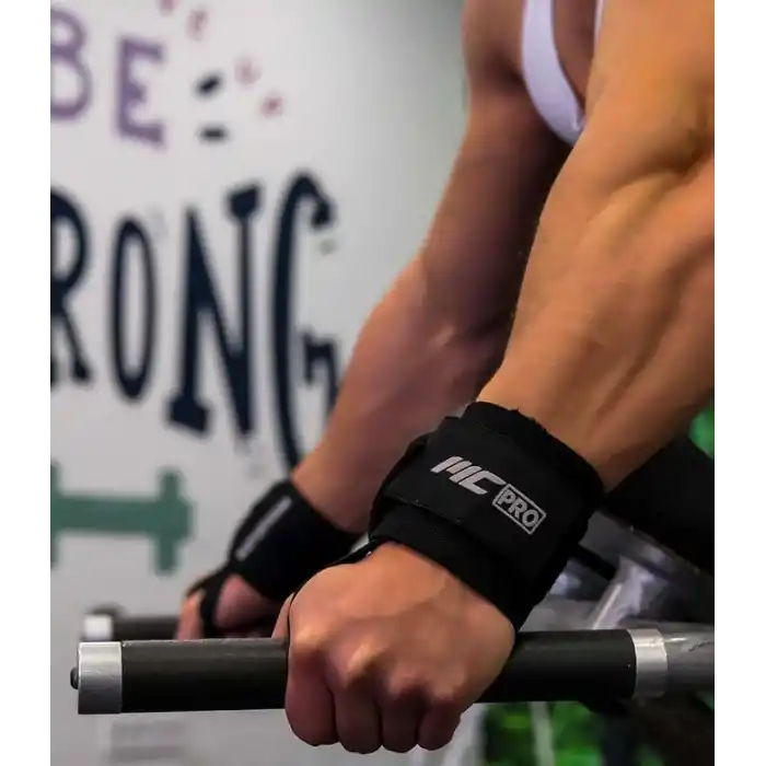 MuscleCloth Pro Wrist Wraps Siyah 2li Paket