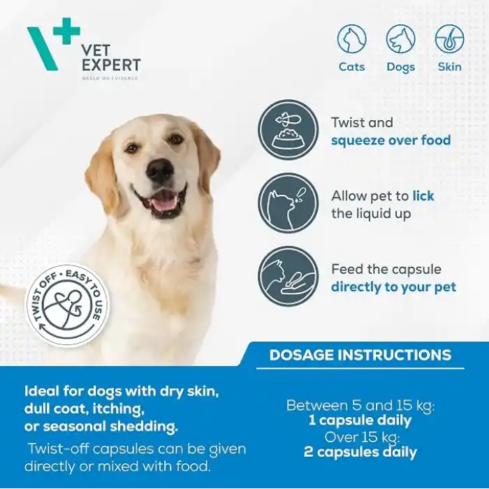 Vet Expert VetoSkin Köpek ve Kedi Tüy ve Deri Vitamini