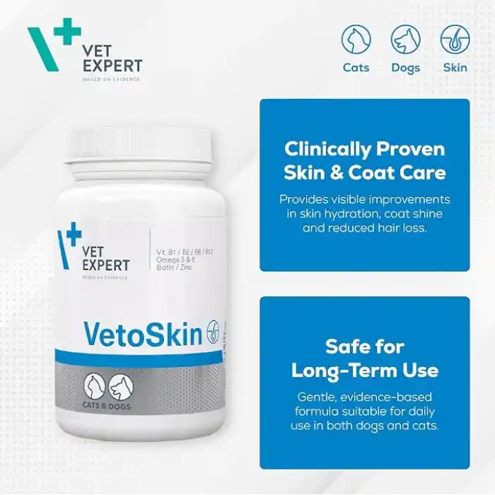 Vet Expert VetoSkin Köpek ve Kedi Tüy ve Deri Vitamini