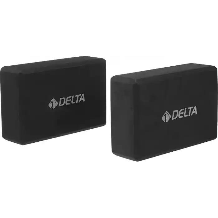Delta Çiftli Yoga Blok - 2 Adet Yoga Block - Eva Yoga Bloğu Seti,Siyah