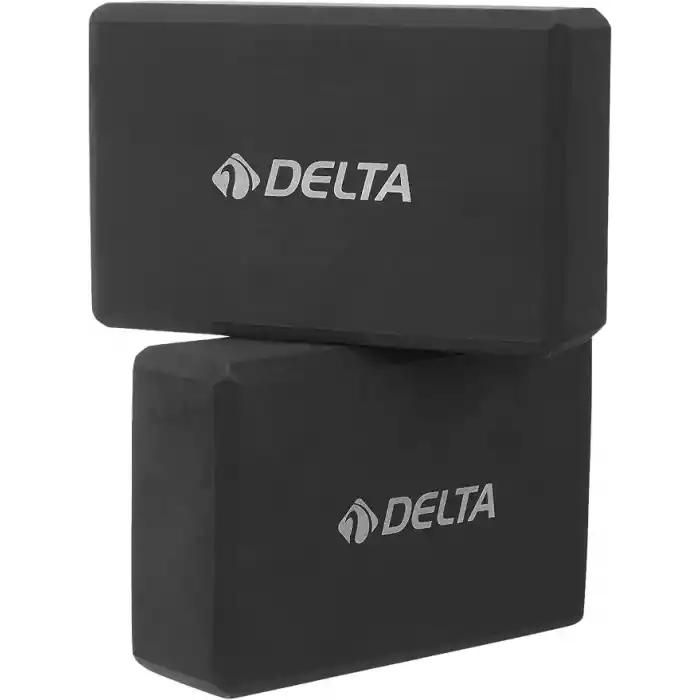 Delta Çiftli Yoga Blok - 2 Adet Yoga Block - Eva Yoga Bloğu Seti,Siyah