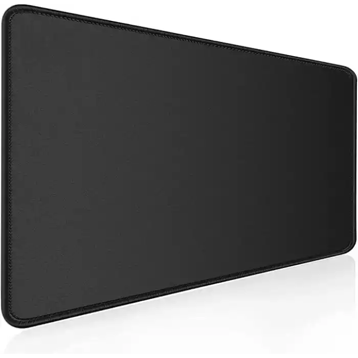 Klasse Classic Mouse Pad, Dikişli Kenar, Kaymaz Taban, Büyük Boy Pürüzsüz Yüzey, Baskısız Ofis Tipi Masa Koruyucu, Ergonomik Mouse Ped (90x40 cm - XX Large, Siyah)