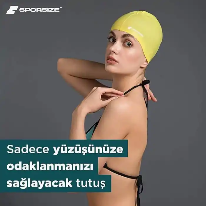 Sporsize Silikon Yüzücü Bonesi – Su Geçirmez Unisex Deniz ve Havuz Bonesi, Saç Koruyucu Esnek Kap