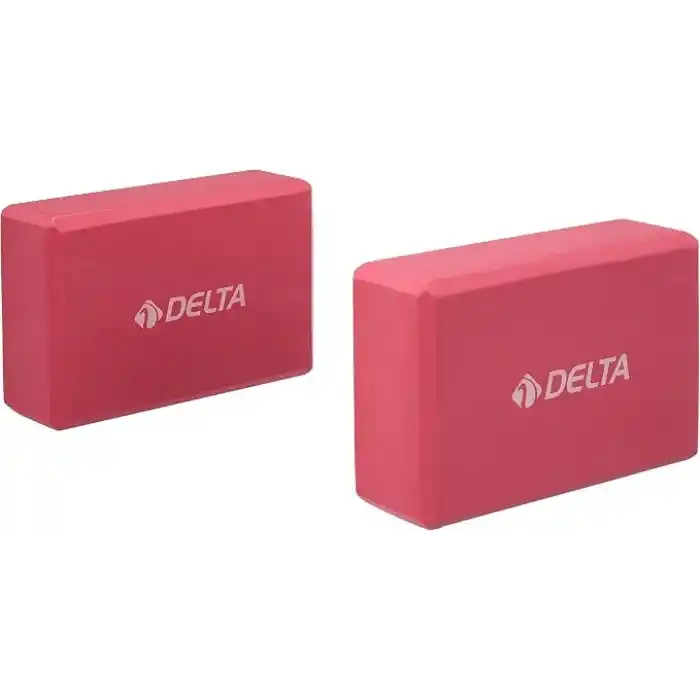 Delta Çiftli Yoga Blok - 2 Adet Yoga Block - Eva Yoga Bloğu Seti,Fuşya